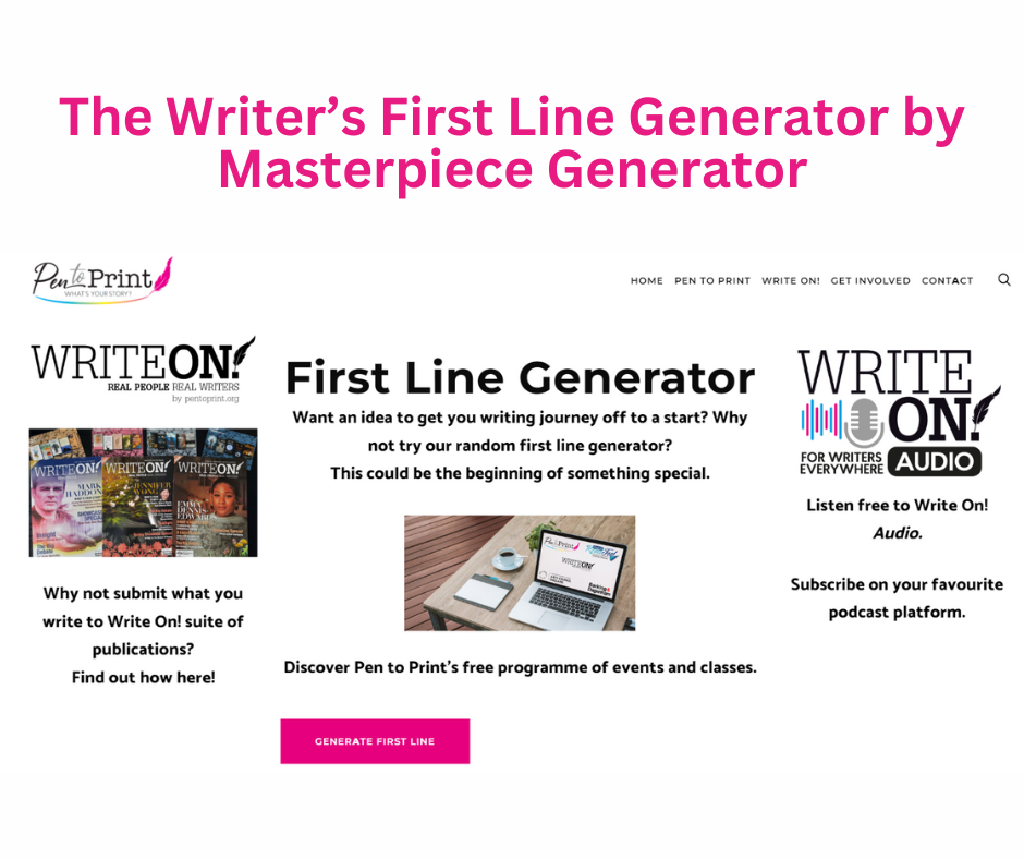 The Writer's First Line Generator by Masterpiece Generator